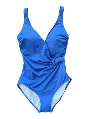 Gottex Royal Blue One-Piece Swimsuit with Side Knot Size 10